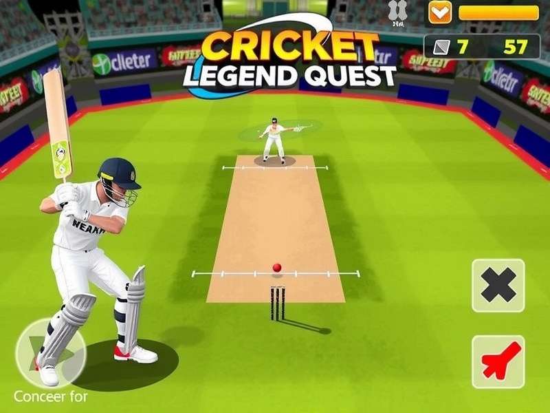 Cricket Legend Quest gameplay screenshot